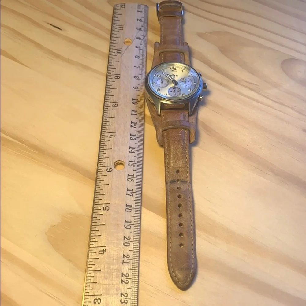Fossil CH-2794 Chronograph watch w/orig. leather